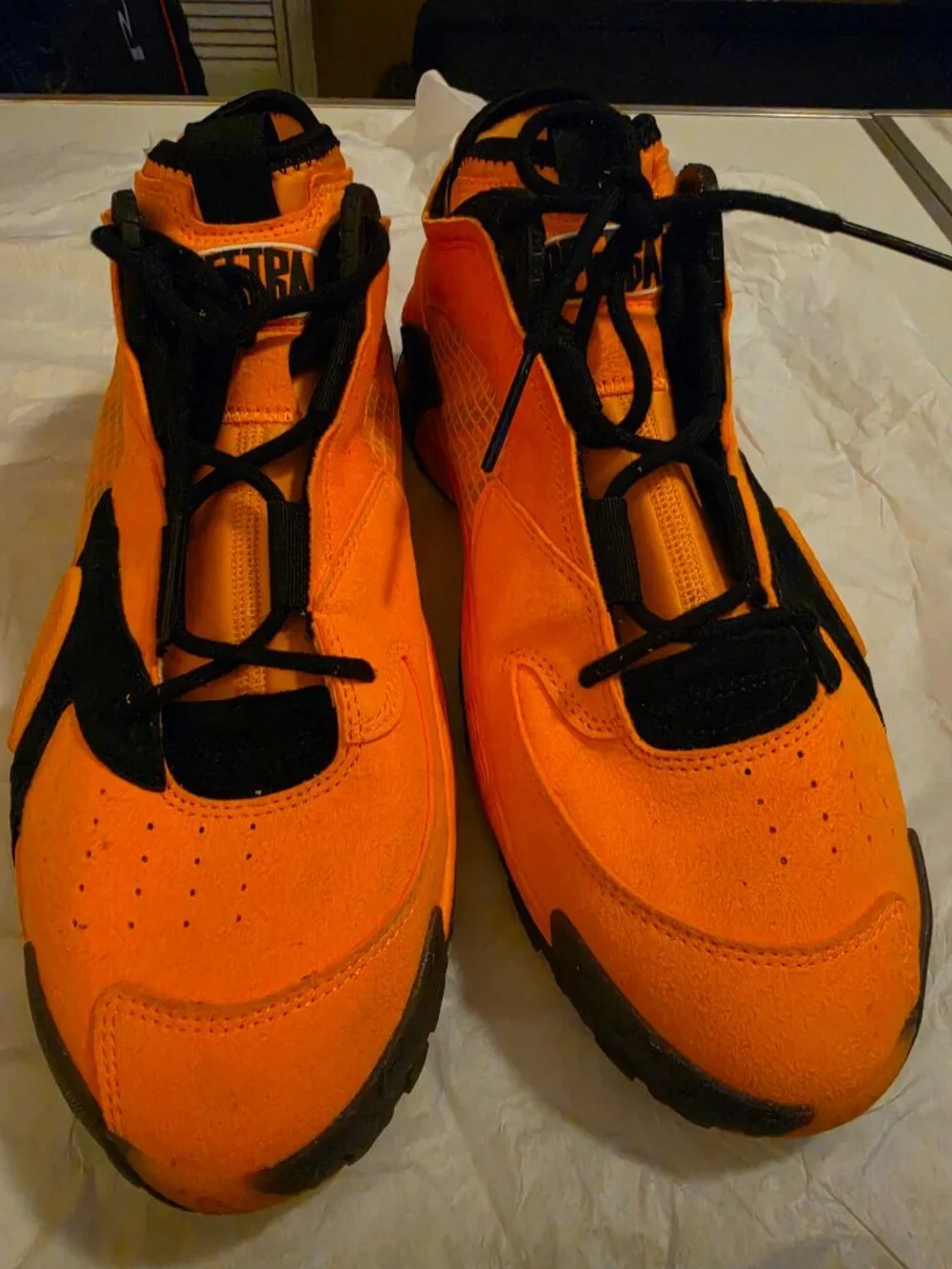 Adidas Streetball Flash Orange Mens Streetwear Cyber Punk Sneakers Sz 10